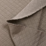Josie greige quilted cotton jersey