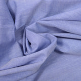 Fine blue cotton chambray