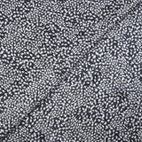 Starry night printed silk satin with midnight blue background
