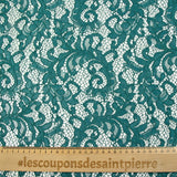 Duck blue Judith scalloped lace