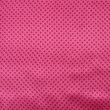 Silk satin printed squares of fuchsia flowers