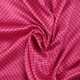 Silk satin printed squares of fuchsia flowers