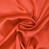 100% orange coral silk satin