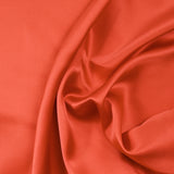 100% orange coral silk satin