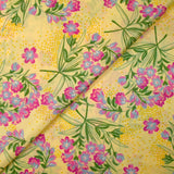 100% silk satin spring print vanilla background