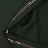 100% wool Super 110's forest green suit fabric