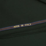 100% wool Super 110's forest green suit fabric