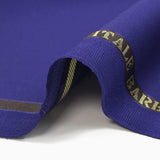 100% wool Super 110's sapphire blue tailoring fabric