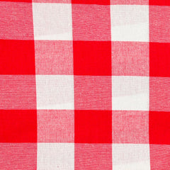 Polycoton Vichy 60 mm rouge et blanc