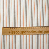 Camel striped dyed cotton with white background
