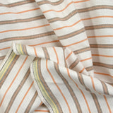 Camel striped dyed cotton with white background