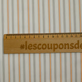 Dyed-woven cotton poplin with orange stripes and white background