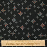 Celtic printed viscose black background