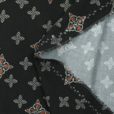 Celtic printed viscose black background