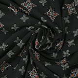 Celtic printed viscose black background