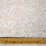 Ecru Amandine velvet brocade