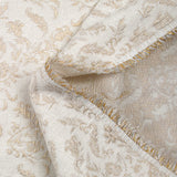 Ecru Amandine velvet brocade