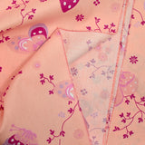 Cotton Popeline Printed Butterfly Pink Fond