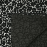 Black and white wild animal wool blend jacquard
