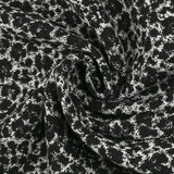 Black and white wild animal wool blend jacquard
