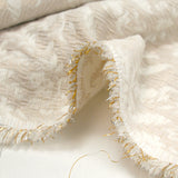 Ecru Amandine velvet brocade