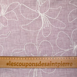 Embroidered canvas Ariel purple
