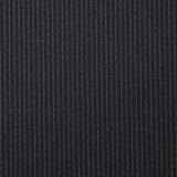 Flannel suit fabric 100% wool Super 120's striped 3 mm navy blue background