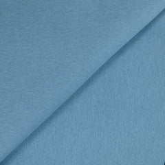 Tissu sweat minkee épais bleu jeans