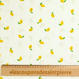 Cotton printed lemon white background