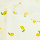 Cotton printed lemon white background