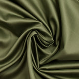 Khaki satin cotton poplin