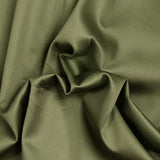 Khaki satin cotton poplin