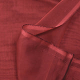 100% plain silk muslin burgundy changing to black