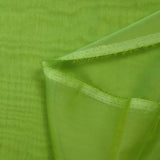 Mousseline 100% soie unie vert pomme changeant anis