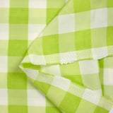 Vichy woven-dyed polyviscose 30 mm white and apple green