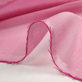 100% plain silk muslin light pink changing fuchsia