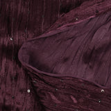 Crinkled velvet jersey with plum sequins
