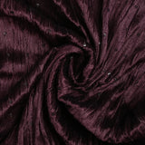 Crinkled velvet jersey with plum sequins