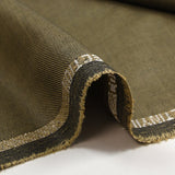 Black and golden beige twill wool blend suit fabric