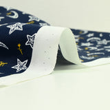 Cotton Popeline Printed Star Filant Sea background