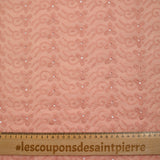 Broderie anglaise Izanagi vieux rose