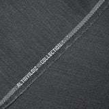 Heather bluish gray twill wool blend suit fabric