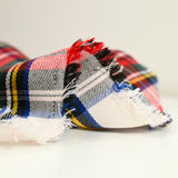 Polyviscose gabardine woven dyed checkered white background
