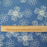 Anaïs embroidered cotton chambray denim background