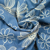 Anaïs embroidered cotton chambray denim background