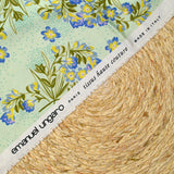 100% silk printed silk spring water green background