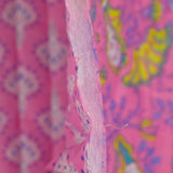 Double-sided quilted cotton Inaya pink by the meter