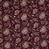 Double-sided quilted cotton Amayra camel and garnet per meter