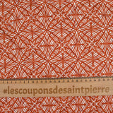 Double-sided quilted cotton Amayra camel and garnet per meter