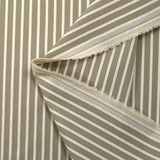 Rudy woven-dyed cotton striped 3 mm white taupe background